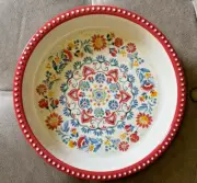 Pioneer Woman Red and Blue Bird~ Mazie 9-Inch Pie Pan - Scandi bluebird