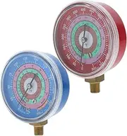 iplusmile 2pcs Hvac Manifold Gauge for Accurate Refrigeration System Maintenance High Low Pressure Testing Tool for Technicians and Home Use