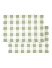 [Salt&Pepper] Dine Check Placemat 33x48cm Set of 2 in Sage