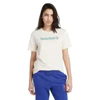 在飛比找森森購物網優惠-Timberland 女款白色品牌LOGO短袖T恤|A6AZ