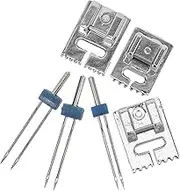 Beatifufu Twin Needle Double Head Sewing Machine Needles 2mm 3mm 4mm Automatic Threader Home Machine Sewing Supplies for Embroidery Crafts