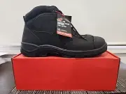 Hard Yakka Work Boots SLATE BLACK Steel Cap Safety. Lace-Up. Zip Side Y60151