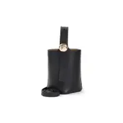 [Loewe] Loewe-Black Pebble Mini Calf Leather Bucket Bag-Donna OS OS