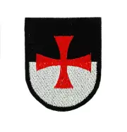 Knights templar shield iron on patch flag crusades backpack crusades