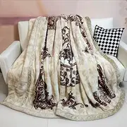 UGFJMN 3.5KG Heavy Korean Mink Blanket 200x230cm Silky Soft and Warm, 2 Ply Raschel Bed Blanket for The Cold Night