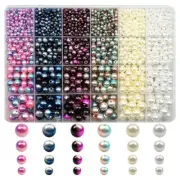 1890Pieces 4/6/8/10mm Changing Color Beads Earring Knitting Decors Pearl Bead