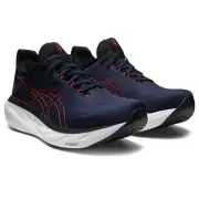 ASICS Men's Gel-Nimbus 25 Running Shoes, Midnight/Electric RED Size 9.5 US