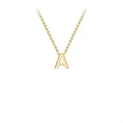 9ct Rose Gold Petite Initial Necklace - A
