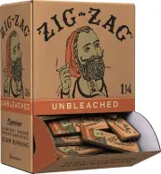 Zig Zag Unbleached 1 1/4 - 48CT (Full Box) - Free Shipping