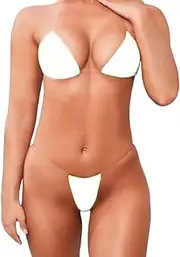 2023 The New Clear Strap Brazilian Bikini (Adjustbale Top,S-3XL Bottom) Set Micro String Thongs Women Swimsuit
