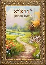 Golden State Art, 8x12 Inch Poster Frame Ornate Bronze, Horizontal and Vertical Wall Display, With Real Glass