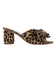 [PINK INC] Surge Leopard Fabric Sandals
