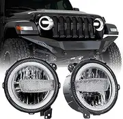 DOT 9 Inch LED Headlights Headlamps Assembly Compatible with 2018-2025 Jeep Wrangler JL JLU Gladiator JT, Hi/Lo Beam with DRL