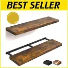 Rustic 36-inch Floating Shelves Set of 2: Stylish Wall Storage Solution