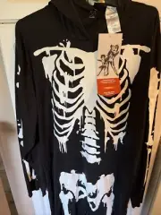 Hyde & Eek Boutique Adult Skeleton Halloween Costume Jumpsuit w/Mask (L) - NEW!