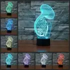3D Lamp LED Night Light Gift Room Decor French Horn Model 7 Colours Changing i