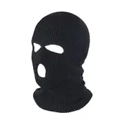Black Winter Tactical Hat Balaclava Hood Beanie Warm 3 Hole Full Face Ski Mask