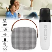 Portable Mini Karaoke Machine for Kids Bluetooth Speaker w/ Wireless Microphone
