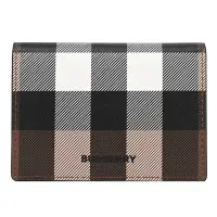 在飛比找Yahoo奇摩購物中心優惠-BURBERRY 經典英倫格紋印花對開隨身卡夾/名片夾(樺木