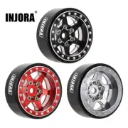 INJORA 1.0" Plus CNC Beadlock Wheel Rims for RC Car Axial SCX24 AX24 FCX24 TRX4M