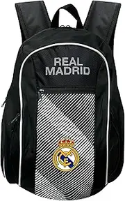 Icon Sports Real Madrid Backpack, Officially Licensed Real M. Team Club Logo Adult Football Fan Backpack., Black, Large, Classic Backpack