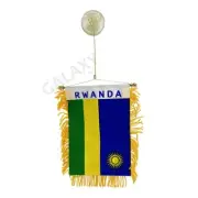 Rwanda Flag Mini Banner / Rwanda Flag / Double Sided Mini Rwanda Car Window Flag