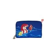 Loungefly Disney Little Mermaid Ariel and Friends Fireworks Glow Zip Wallet