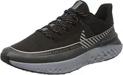 [Nike] Men's Legend React 2 Shield Running Shoes, Black (Black/Reflect Silver-dk Grey-Wolf Grey-MTLC Platinum 001)