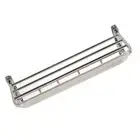 Double Towel Rack Foldable Stainless Steel Wall Mount Towel Shelf W/Movable