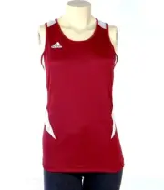 Adidas ClimaCool Cardinal Red & White Racer Back Running Singlet Women's NWT