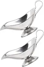Cabilock 5oz Metal Gravy Boat Condiment Bowl Gravy Jug Sauce Boat for Steak Fruit Juice