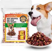 Havenfly Beef Wrapped Egg Yolk Dog Snacks - 100g High - Protein & Low - Fat Treats for Dogs, Ideal Training Reward with Natural Ingredients