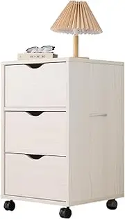Hagiwara RCC-1551WS Chest, 3 Drawers, Slim Drawers, with Wheels, Handle, Width 15.7 x Depth 15.7 inches (40 cm), Height 26.4 inches (67 cm), White