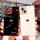 LOVE Heart Silicone Shockproof Case For iPhone 16 15 14 13 12 11 Pro Max Cover
