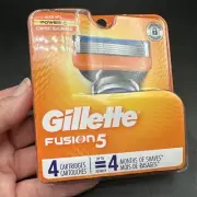 Gillette Fusion 5 Razor Blades - Pack of 4 NEW Sealed