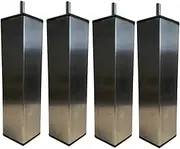 Margot Pacific Square Tonga Set of 4 Stainless Steel Slatted Base 5 x 5 x 20 cm