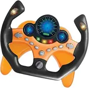 Kids Steering Wheel,Toy Steering Wheel for Kids - Steering Wheel Children's Toy Simulated with Light & Sound, Multifunctional Steering for Birthdays, Children's Day