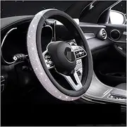 Steering Wheel Covers Rhinestones Steering Wheel Cover Shiny Diamond PU Leather Steering-Wheel Covers 38cm (Color : I, Size : 1)