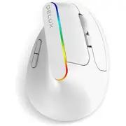 Delux M618C 2.4GHz Wireless Optical Ergonomic Mouse (White)