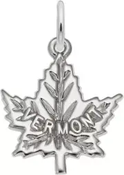 Sterling Silver Vermont Maple Leaf Charm by Rembrandt