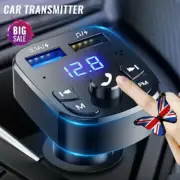 Bluetooth 5.0 Car Wireless FM Transmitter Adapter Hands-Free 2USB PD Charger HOT