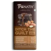 Sugar Free Chocolate - Vegan Protein Chocolate - Roasted Almond 60gm