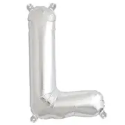 16" SILVER Letter L Mylar Foil Balloon 1 pc Party BackDrop Decorations Supply