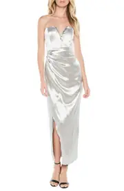 Bardot Eri Strapless Satin Gown
