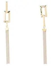 [Mocha] Esme Drop Tassel Earrings in White
