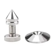 1Set Silver Speaker Spikes Metal Feet Set for Reduction Enhances Sound