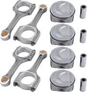 MUCO 4PCS Connecting Rods & Pistons Kits 23040-2G200 23040-25200 23510-2G500 Compatible with Hyundai Sonata Sorento Optima 2.4L 2011 12 13 14 15 16 17 18 2019 Connecting Rod Piston Kit