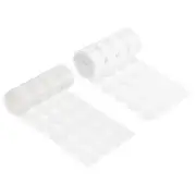 Self Adhesive Dots, 80 Pairs 0.98" - Blending Fabric Hook & Loop (Transparent)