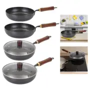 Iron Wok No Coating Rustproof for Electric Induction Gas Stoves Stir Fry Pan