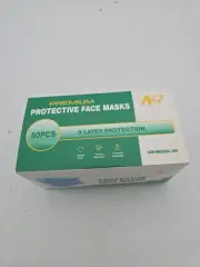 Blue Disposable Face Mask, 50 Pack, 3 Layers of Protection with Premium Quality
